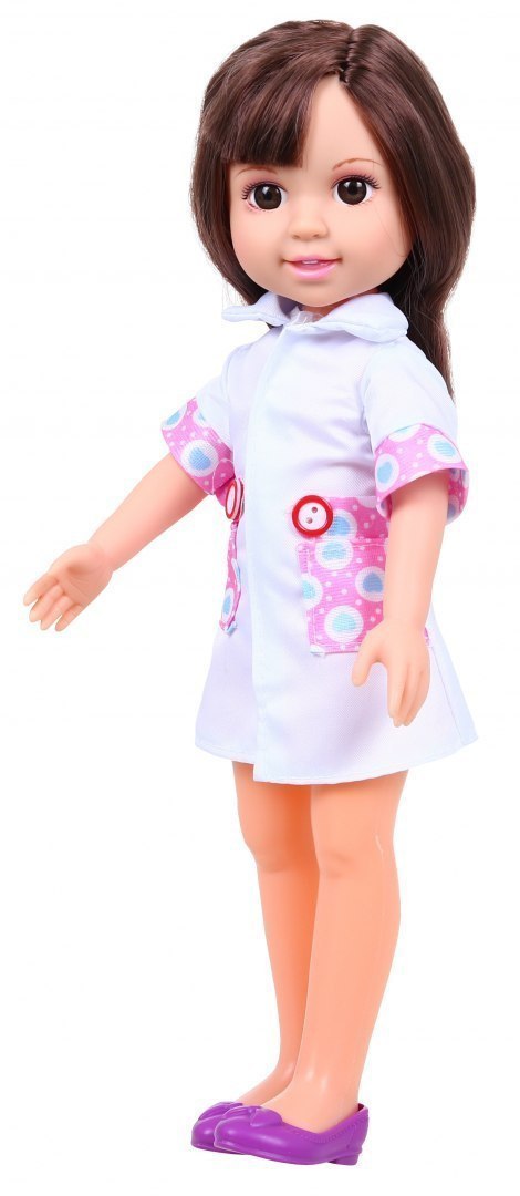 ND28_14378_ZDZ_89008 Zestaw Fashion Lalka Pielęgniarka Brunetka