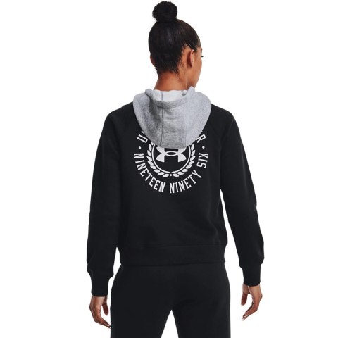 ND05_B21825-L 1373031 001 Bluza damska Under Armour Rival Fleece CB Hoodie czarna 1373031 001 r.L