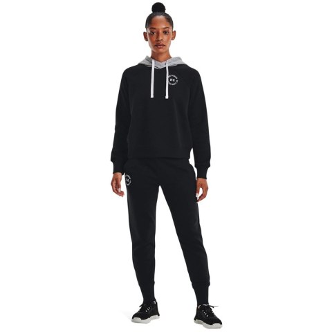 ND05_B21825-L 1373031 001 Bluza damska Under Armour Rival Fleece CB Hoodie czarna 1373031 001 r.L