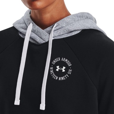 ND05_B21825-L 1373031 001 Bluza damska Under Armour Rival Fleece CB Hoodie czarna 1373031 001 r.L