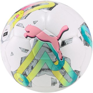 ND05_P9231-4 83781 01 Piłka nożna Puma Orbita 4 HYB FIFA Basic biało-zielono-różowa 83781 01 r.4