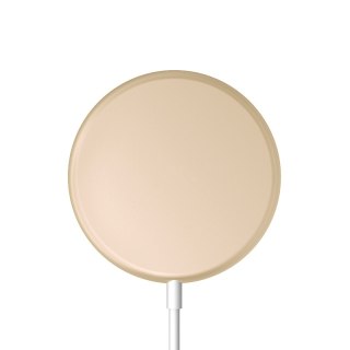 ND38_CRG-MS15W-GLD Crong MagSpot Wireless Charger - Aluminiowa ładowarka MagSafe 15W (Gold)