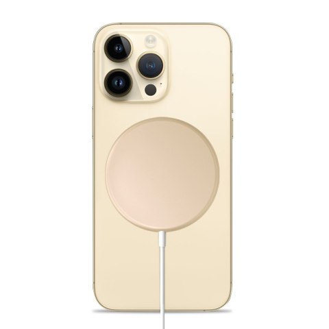 ND38_CRG-MS15W-GLD Crong MagSpot Wireless Charger - Aluminiowa ładowarka MagSafe 15W (Gold)