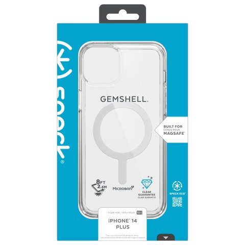 ND38_150131-5085 Speck Gemshell + MagSafe - Etui do iPhone 14 Plus z połowką MICROBAN (Clear)