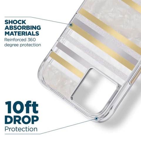 ND38_CM049272 Case-Mate Pearl Stripes MagSafe - Etui iPhone 14 Plus zdobione masą perłową (Pearl Stripes)