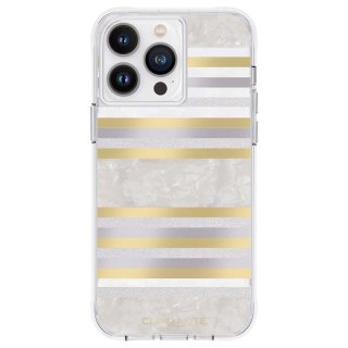ND38_CM049316 Case-Mate Pearl Stripes MagSafe - Etui iPhone 14 Pro Max zdobione masą perłową (Pearl Stripes)
