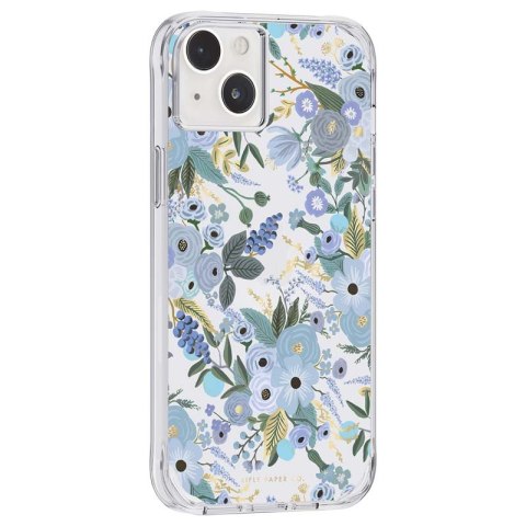 ND38_RP049276 Rifle Paper Clear - Etui iPhone 14 Plus (Garden Party Blue)