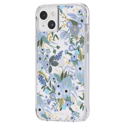 ND38_RP049276 Rifle Paper Clear - Etui iPhone 14 Plus (Garden Party Blue)