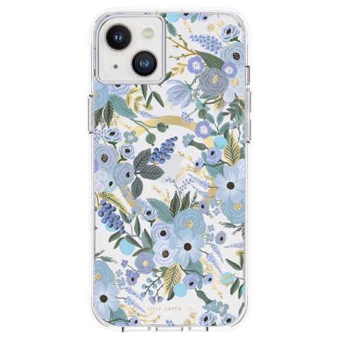 ND38_RP049278 Rifle Paper Clear MagSafe - Etui iPhone 14 Plus (Garden Party Blue)