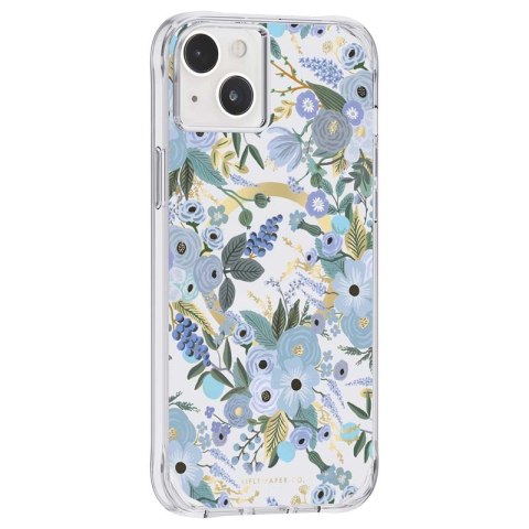 ND38_RP049278 Rifle Paper Clear MagSafe - Etui iPhone 14 Plus (Garden Party Blue)