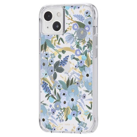ND38_RP049278 Rifle Paper Clear MagSafe - Etui iPhone 14 Plus (Garden Party Blue)