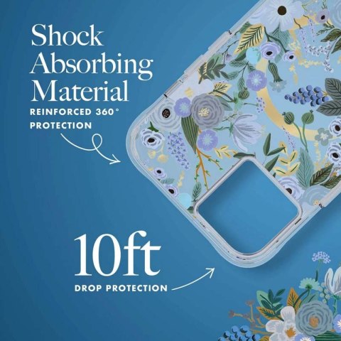 ND38_RP049278 Rifle Paper Clear MagSafe - Etui iPhone 14 Plus (Garden Party Blue)