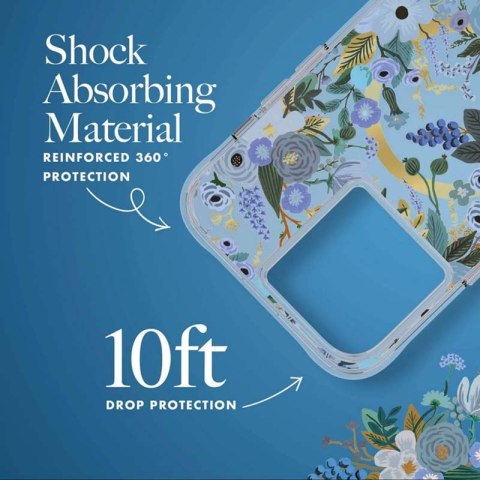 ND38_RP049322 Rifle Paper Clear MagSafe - Etui iPhone 14 Pro Max (Garden Party Blue)