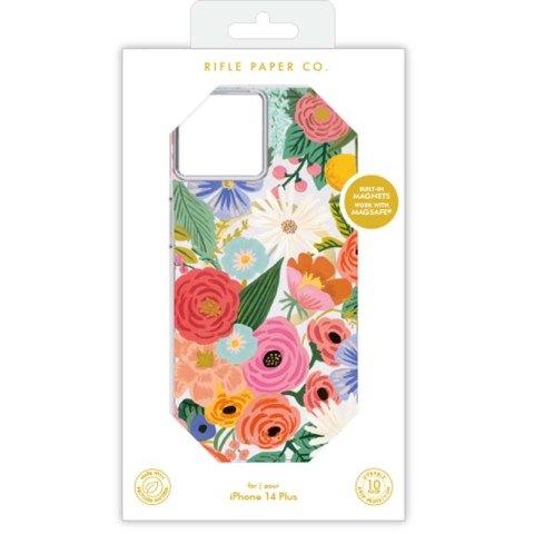 ND38_RP049426 Rifle Paper Clear MagSafe - Etui iPhone 14 Plus (Garden Party Blush)