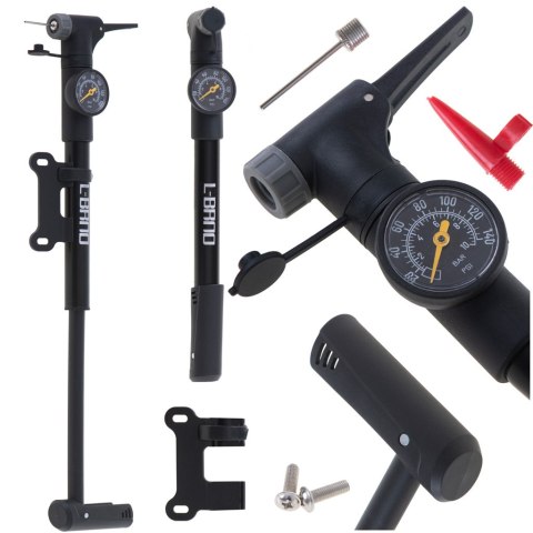 KX5058 L-BRNO Pompka rowerowa z manometrem uchwytem na rower ręczna