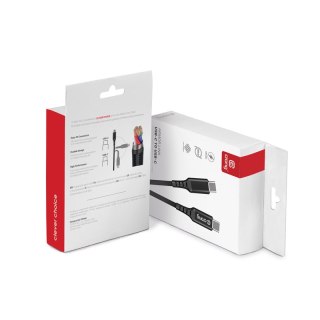 ND38_CRG-AL120USCC-BLK Crong Armor Link - Kabel 100W 5A USB-C do USB-C w oplocie 120cm (czarny)