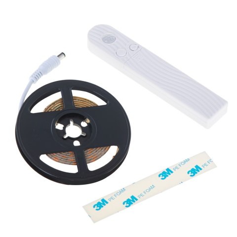 KX4943_1 Taśma LED na baterie USB czujnik ruchu 1M zimny biały