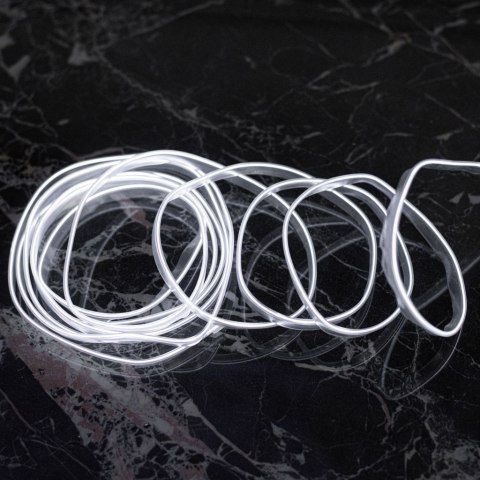 KX4955_2 Oświetlenie ambientowe LED do samochodu / auta USB / 12V taśma 5m biała