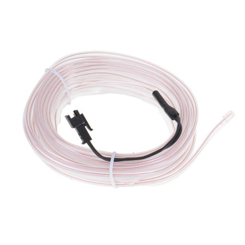 KX4955_2 Oświetlenie ambientowe LED do samochodu / auta USB / 12V taśma 5m biała