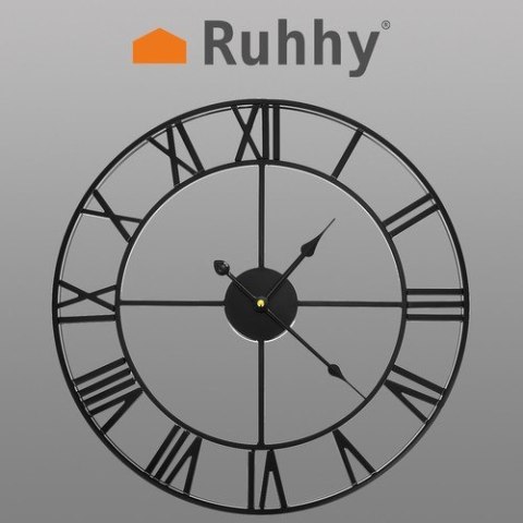 ND12_14718 Zegar ścienny retro - czarny 5902802918178