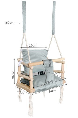 ND12_15458 Huśtawka 3w1 szara NEW H18026 5900779940253