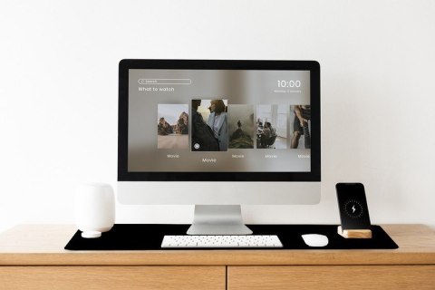 ND12_15872 Podkładka pod mysz i klawiaturę- czarna P18625 5904463314016