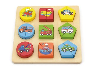 ND18_5103 Viga 59586 Układanka 2w1 Puzzle - pojazdy