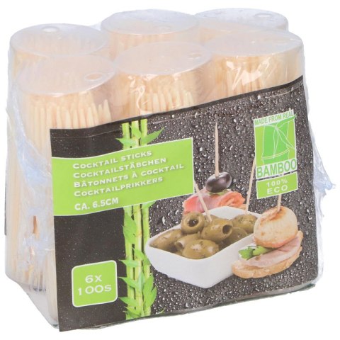 ND38_8711252092515 Wykałaczki 6x100 szt. naturalny bambus