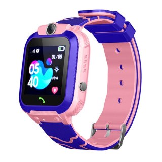 ND41_dS_52964 Smartwatch dla dzieci Q12 różowy PL wodoodporny