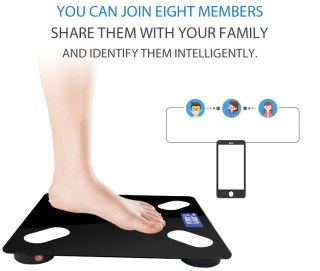 ND41_dS_56555 Waga łazienkowa B2017 czarna