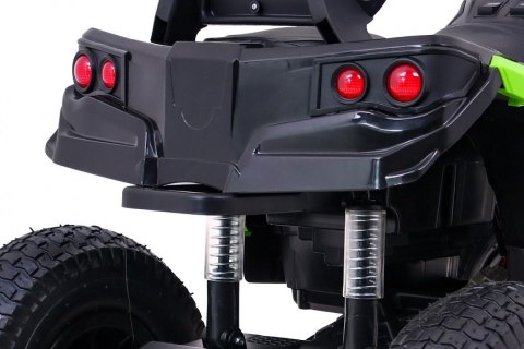 ND28_13323_PA_BDM0906_AIR_CZ-ZIE Quad ATV Air na akumulator dla dzieci Czarno-zielony + Koła pompowane + Radio MP3 + Wolny Start