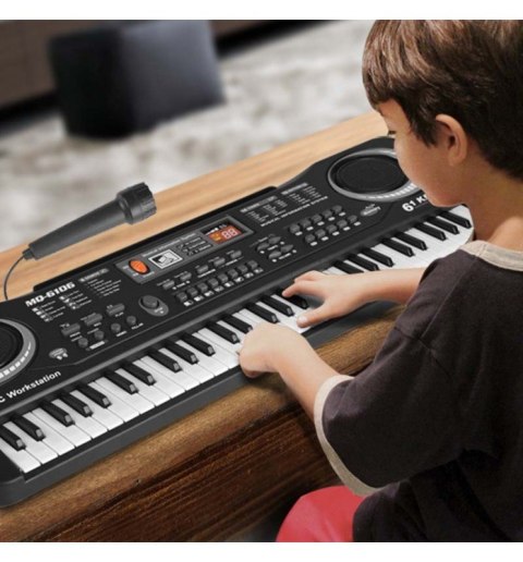 ND41_dS_58833 Keyboard pianino elektr. + mikrofon PI4 61 klawiszy