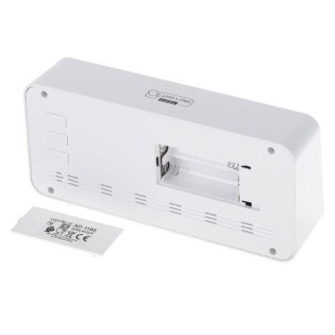 AD 1195w Budzik na baterie - Biały