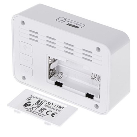 AD 1196W Budzik na baterie