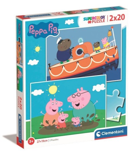 CLE puzzle 2x20 SuperKolor Świnka Peppa 24797