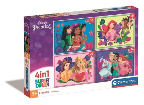 CLE puzzle 4w1 SuperKolor Disney Princess 21517