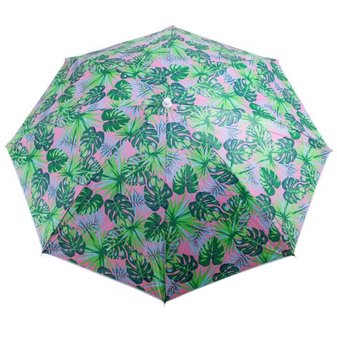 KX4983_1 Parasol składany przeciwsłoneczny 180cm ogrodowy balkonowy z funkcją przechylania liście