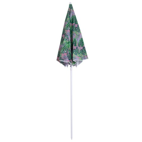 KX4983_1 Parasol składany przeciwsłoneczny 180cm ogrodowy balkonowy z funkcją przechylania liście