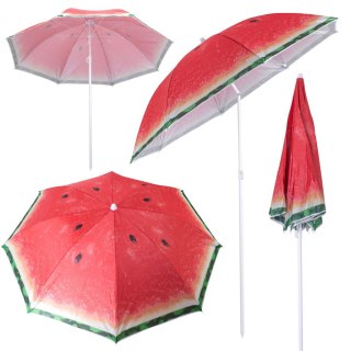 KX4983 Parasol składany przeciwsłoneczny 180cm ogrodowy balkonowy z funkcją przechylania arbuz