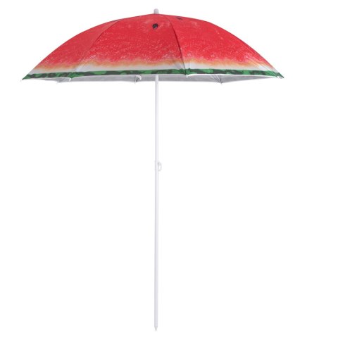KX4983 Parasol składany przeciwsłoneczny 180cm ogrodowy balkonowy z funkcją przechylania arbuz