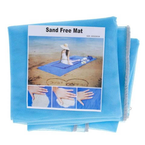 KX4990 Mata plażowa koc na plażę sand free XXL 200x200cm