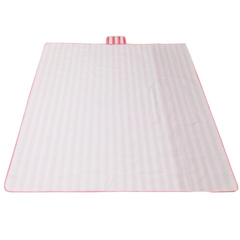 KX4991 Mata plażowa koc piknikowy plażowy 200x200cm różowy