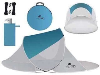 ND12_14600 Namiot plażowy 220x120x90cm - turkusowo - szary 5900779936317