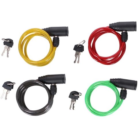 ND38_E8711252082585_YELLOW Dunlop - Zapięcie do roweru spiralne na klucz 90 cm (Żółty)