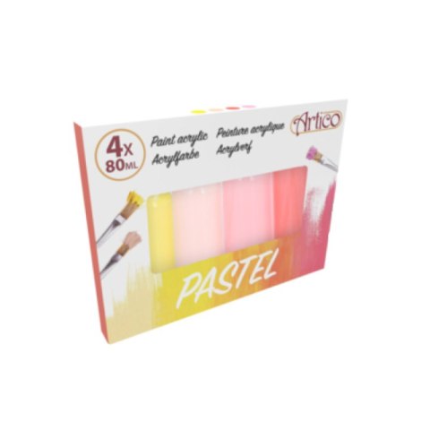 ND38_E8711252238395_01 Artico - Zestaw farb pastelowych akrylowych w tubkach 80 ml 4 kolory (Zestaw 1)