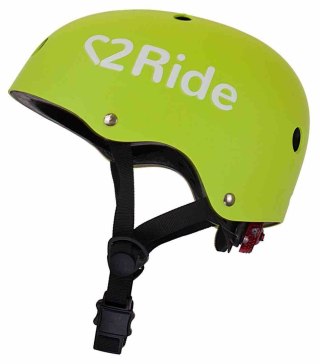 ND31_J13_014_2_6 Kask rowerowy dla dzieci TRACKER- Love 2 RIDE rozm. S 50-54 cm z lampką LED i klipsem magnetycznym Lime