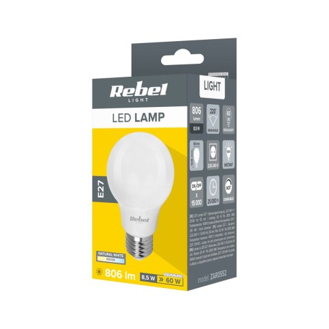 ZAR0552 Lampa LED Rebel A60 8,5W 4000K, 230V