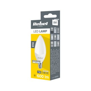ZAR0554 Lampa Led Rebel świeca 7W, E14,4000K, 230V