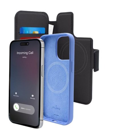 ND38_PUIP61PMAGFOLIOBLK PURO Folio MagSafe Case ? Etui iPhone 14 Pro / 13 Pro (czarny)