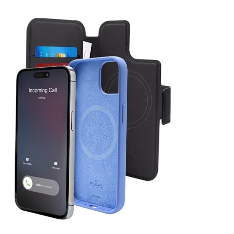 ND38_PUIP67MAGFOLIOBLK PURO Folio MagSafe Case ? Etui iPhone 14 Plus / 12 Pro Max (czarny)